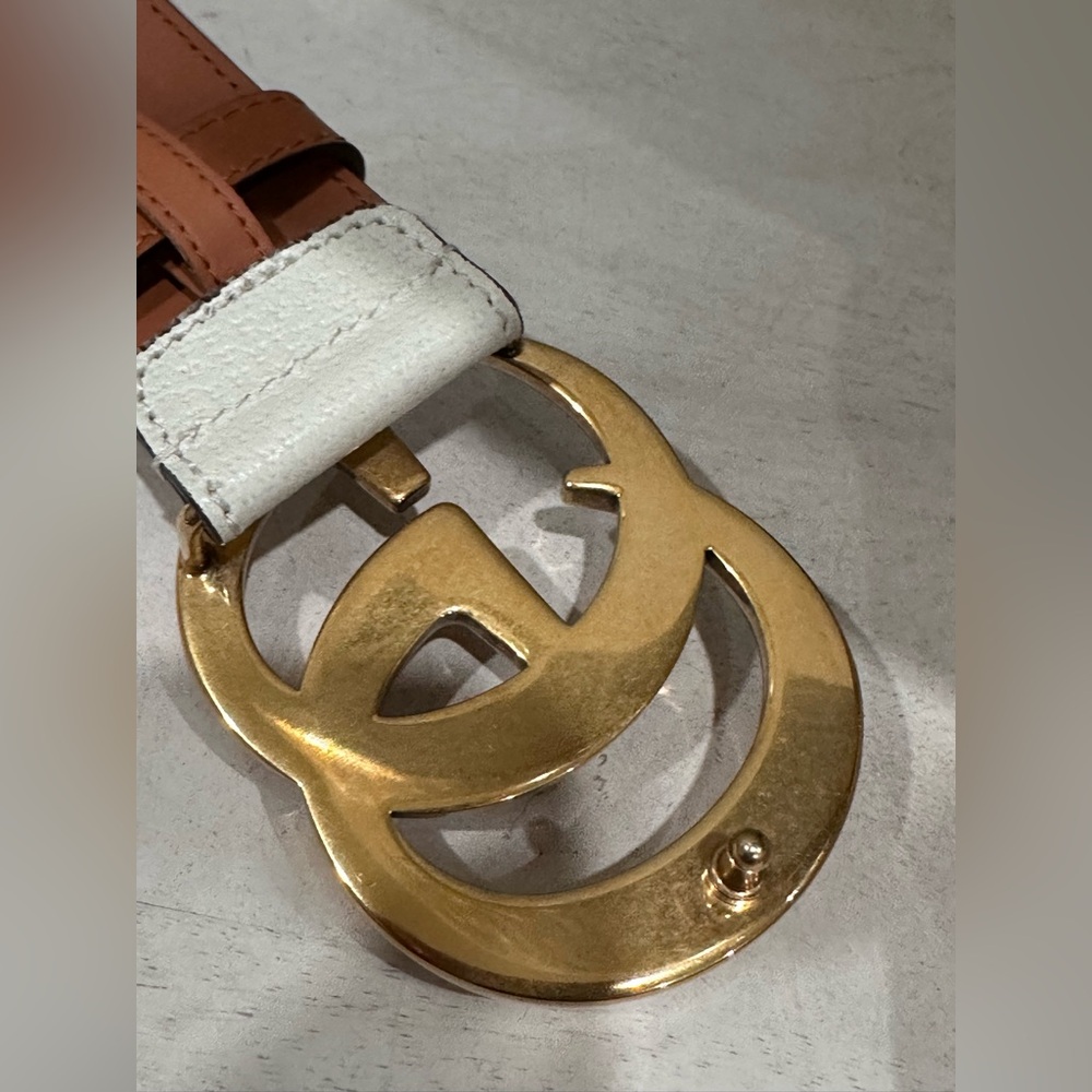 Gucci Leather & Python Belt - image 5